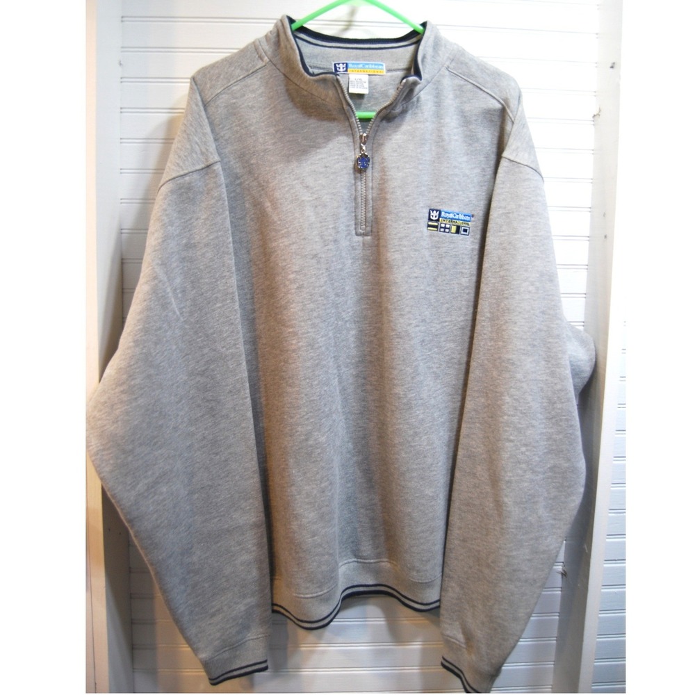 Royal Caribbean Intl. Cruise Sweater L/XL Quarter Zip Pullover Sweatshirt